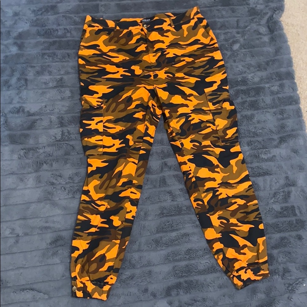 Orange Cargo Pants
